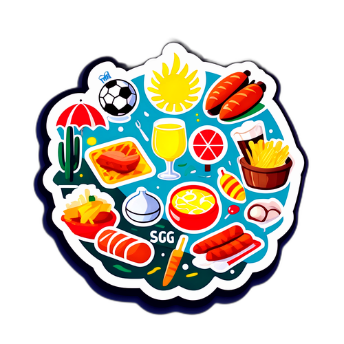 Witaj w Sosnowcu! – Naklejka z lokalną kuchnią i sportem