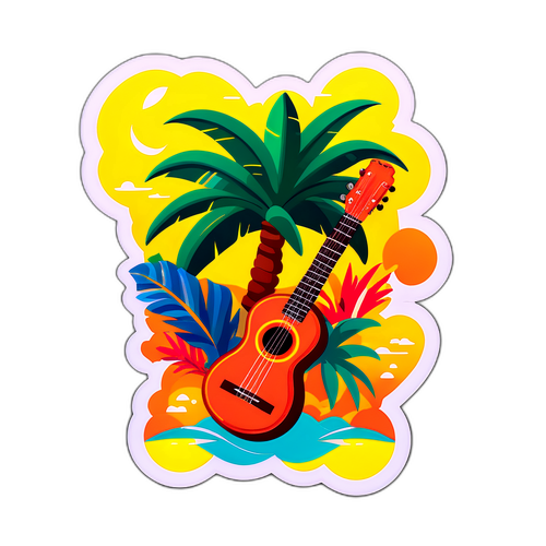 Adesivo Guabira com Paleta de Cores Tropicais