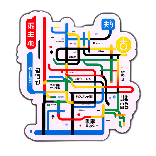 慶應線路図ステッカー