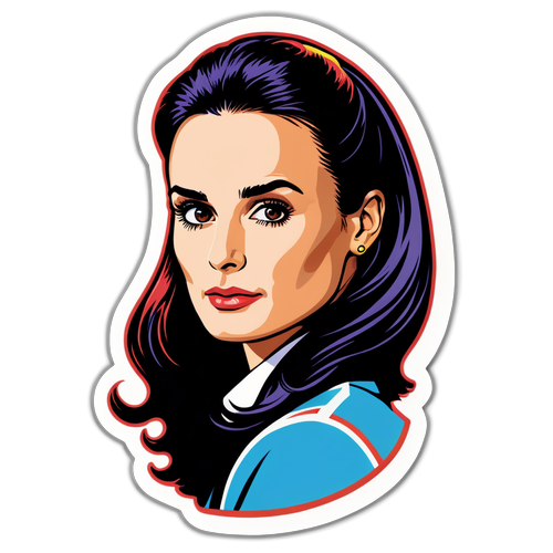 Autocollant Vintage de Demi Moore des Années 90