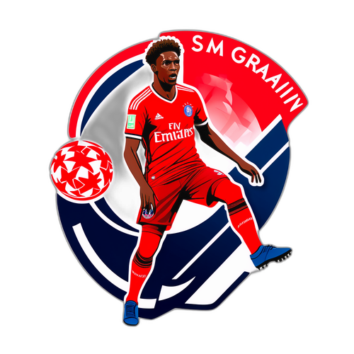 Stiker Aksi Pertandingan Paris Saint-Germain dan Bayern Munich