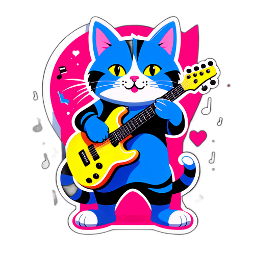 Gato rockero amoroso