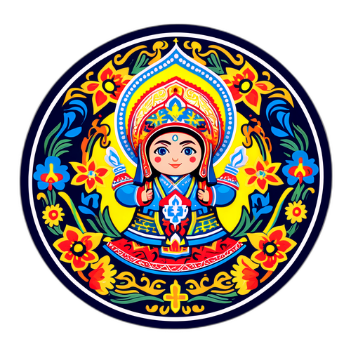 Наклейка, що святкує духовність та культурну спадщину України