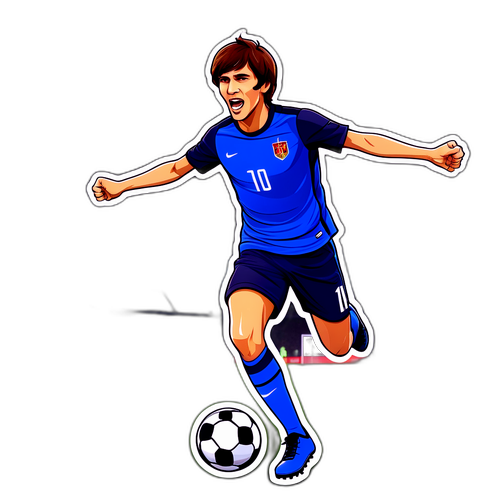 Stiker Dendi Ramadhona di Lapangan Sepak Bola