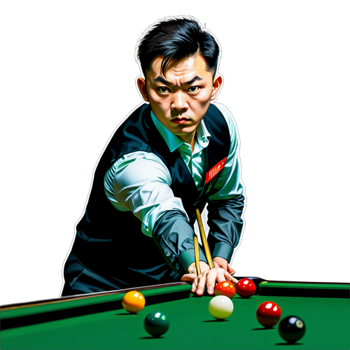 Zhao Xintong figyelme a zöld biliárdasztalon