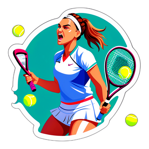 Sportlicher Aufkleber von Aryna Sabalenka
