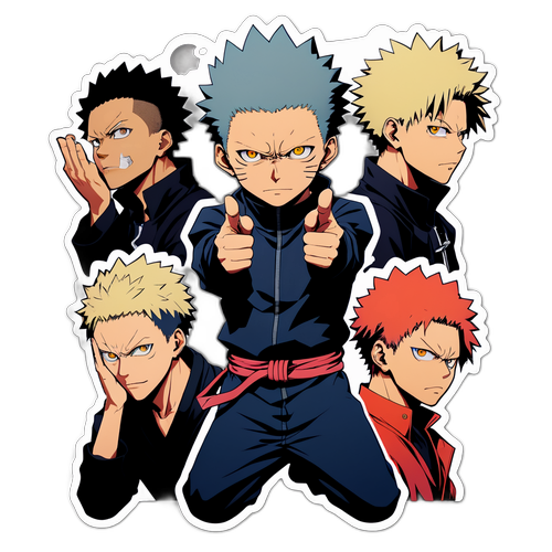 Sticker na may tema ng Jujutsu Kaisen