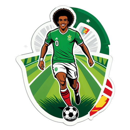 Futbol Yıldızının Dinamik Pozu