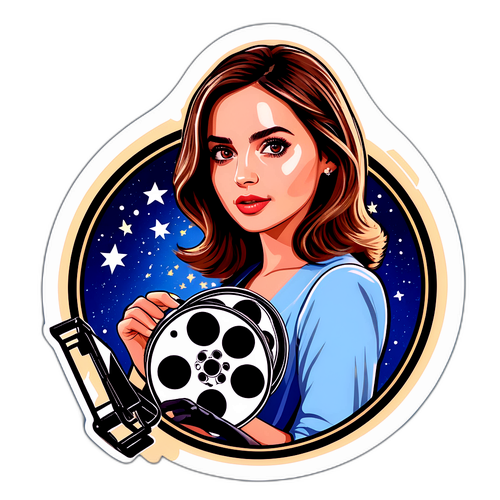 Γοητευτικό αυτοκόλλητο της Άνα ντε Άρμας με ταινία και αστέρια