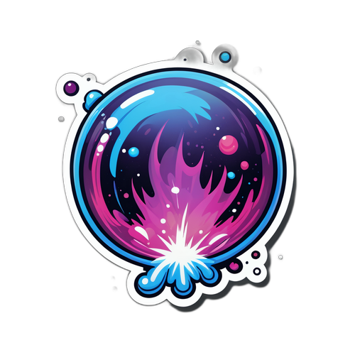 Наклейка с магическим пузырем и экстрасенсорными эффектами из «битвы сильнейших»