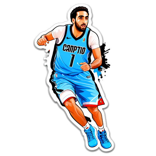 Αυτοκόλλητο με τον Campazzo σε φανέλα #1 με graffiti στυλ