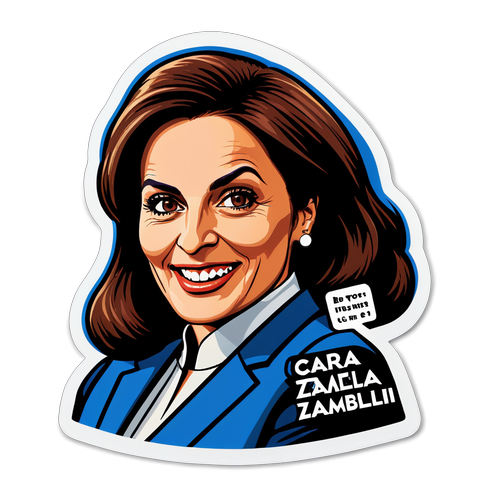 Adesivo de Carla Zambelli com Citação Famosa