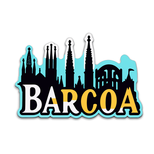 Barcelona Skyline: A Minimalist Tribute to Barca