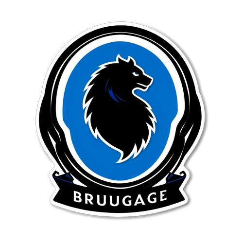 Autocollant coloré montrant le logo du Club Brugge