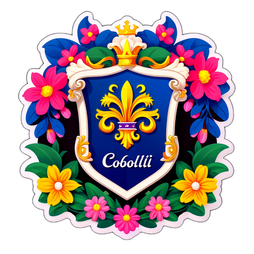 Illustration d'un blason familial avec le nom 'Cobolli'