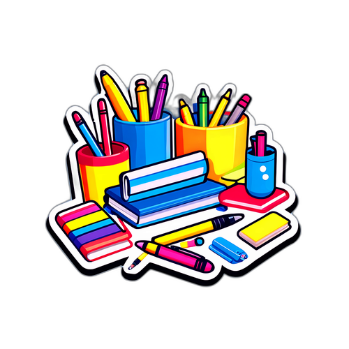 Neşeli ve Renkli Bim Kırtasiye Stickerı