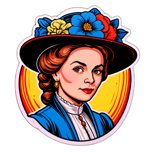 สติกเกอร์ภาพเวร่า อาเลนโทว่าในยุคที่มีชื่อเสียง