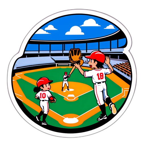 興奮する高校野球の選手たち