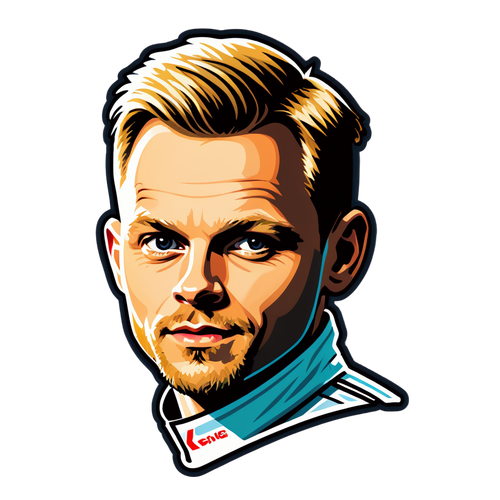 Versenyzés a Maximumon: Fedezd Fel Kevin Magnussen Dinamikus Autóversenyes Matricáját!