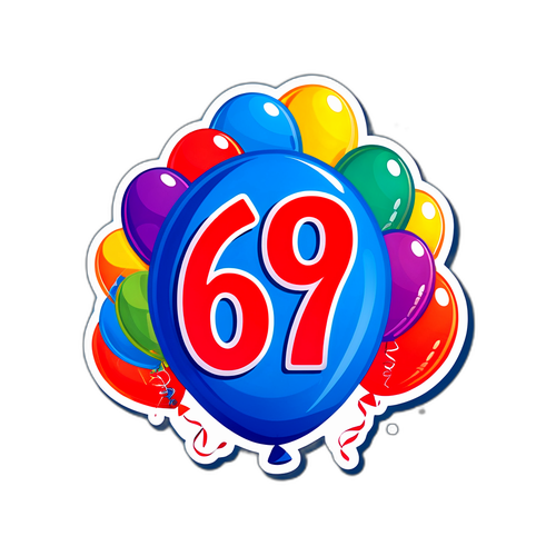 Desain Angka 67 untuk Perayaan