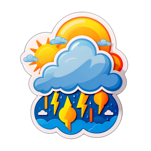 Стикер с прогно́зом пого́ды для Би́йска