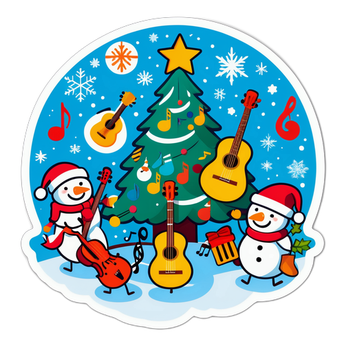 Malikhain na Sticker ng Awit sa Pasko