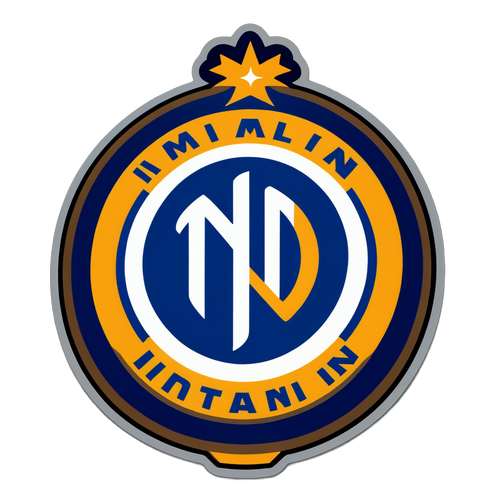 Thiết kế nhãn dán cho đội bóng Inter Milan với logo nổi bật