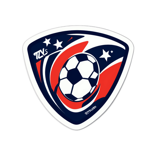 Stylish logo sticker med fodboldtema for TV2.dk