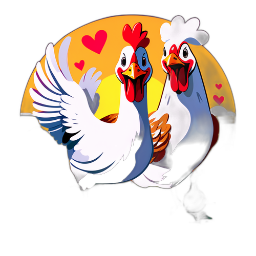 灵性鹅拦住鸡被杀的场景