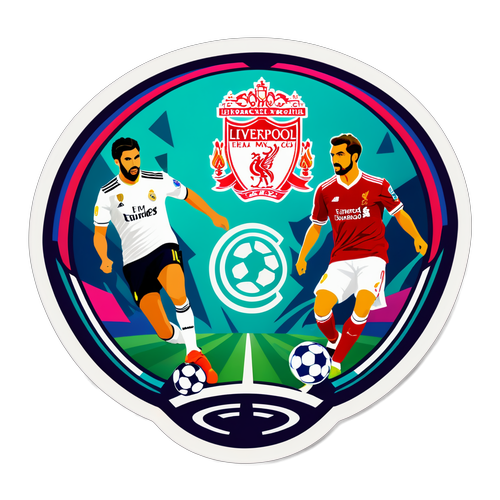 Vibrant sticker med Liverpool og Real Madrid i UEFA Champions League