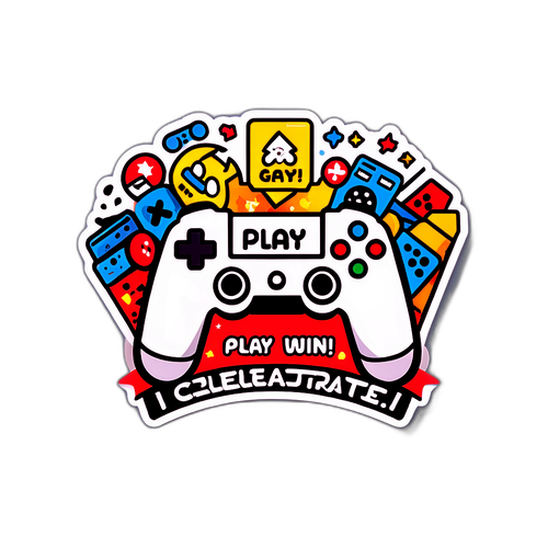 Adesivo di Gioco: Gioca. Vinci. Celebra!