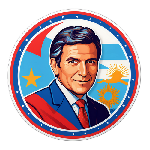 Design vibrant du symbole pour la campagne présidentielle de Javier Milei