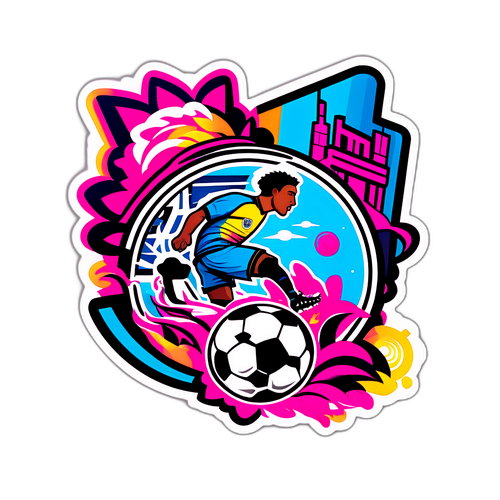 Aufkleber mit kreativem Fußballmotiv - Inter Miami gegen NYC FC