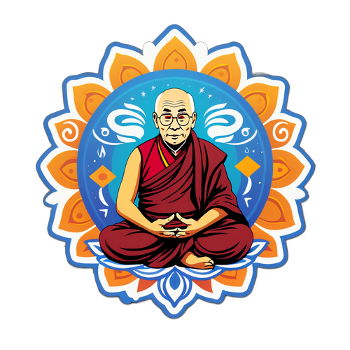 Seren Klistermärke av Dalai Lama