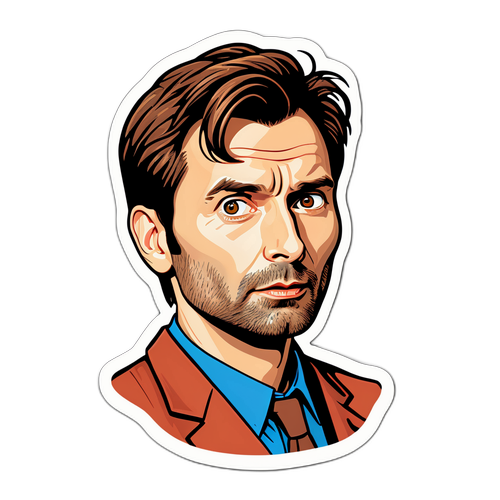 Klistermärke med David Tennants mest kända roller