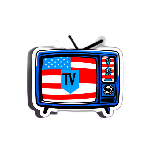 Sticker con el logo de America TV