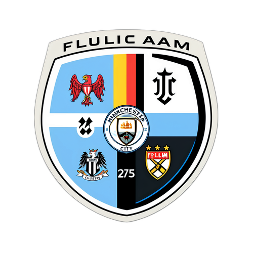 Стикер с интерактивным дизайном матча Манчестер Сити и Фулхэма