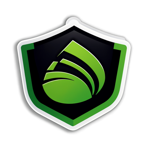 A sleek and modern sticker depicting the Nvidia stock graph with an upward trend.