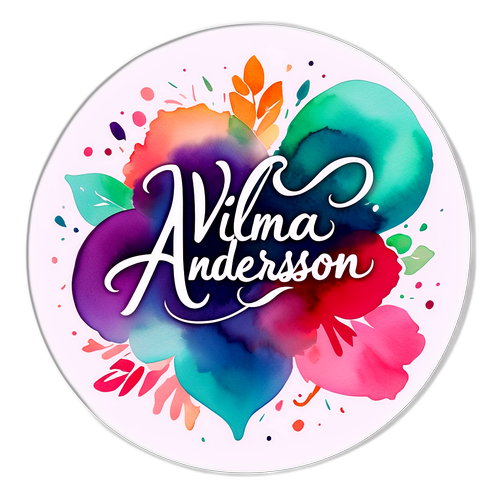 Elegant Navneskilt med Vannfarge