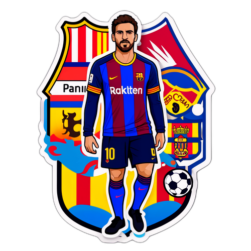 Adesiv tematic pentru meciul Barcelona - Como