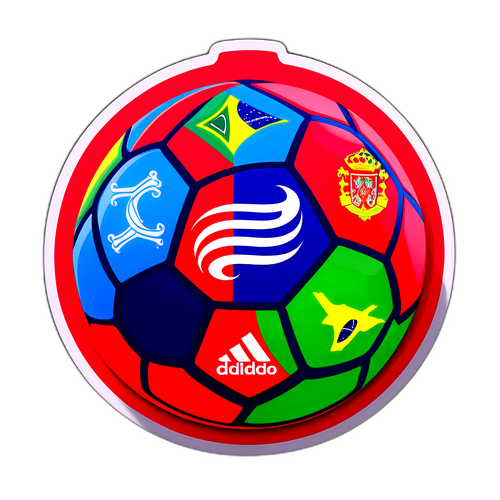 Renkli Futbol Topu Sticker