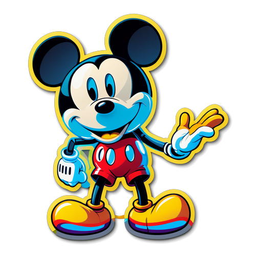 Futuristisk Mickey Mouse Klistermærke