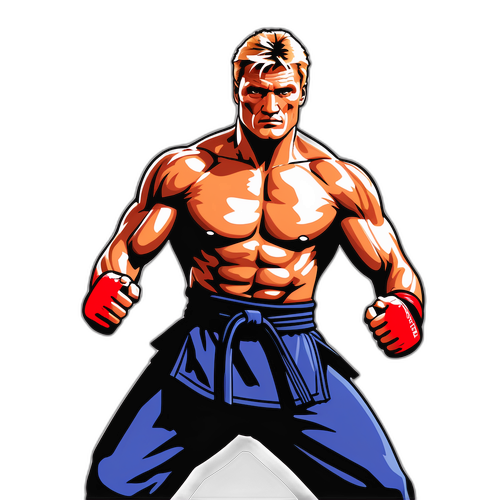 Martial Arts-klistermerke med Dolph Lundgren