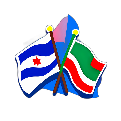 Izrael és Irán zászlói - Globális béke üzenettel