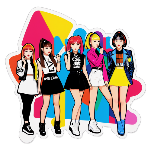 Nostalgia Pop-Art: Sticker 2NE1 yang Memukau dengan Gaya Chic dan Lirik Ikonik!