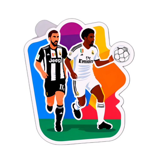 레알 마드리드와 유벤투스의 경기 테마 스티커