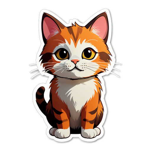 Unleash Joy! Meet the Adorable Cat Sticker That Will Melt Your Heart!