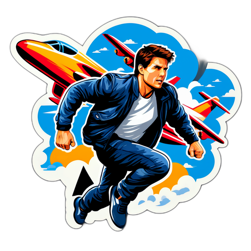 Tom Cruise v ikonické akční póze