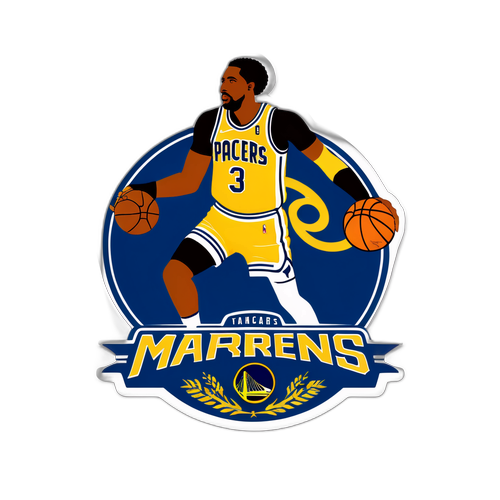 Stiker Gaya Vintage Momen Ikonik Pacers vs Warriors