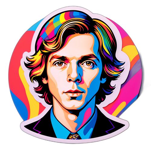 Retro-sticker av Beck med psykedeliskt motiv